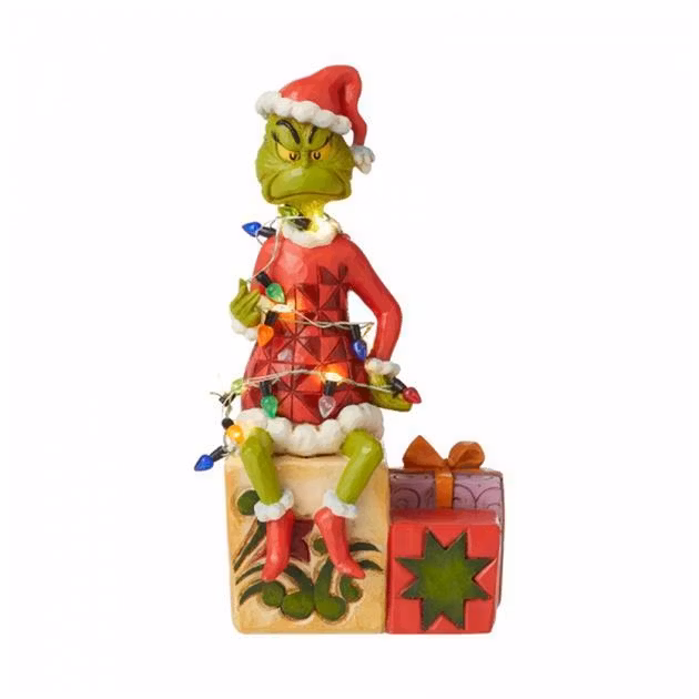 Grinch with string lights on Gifts