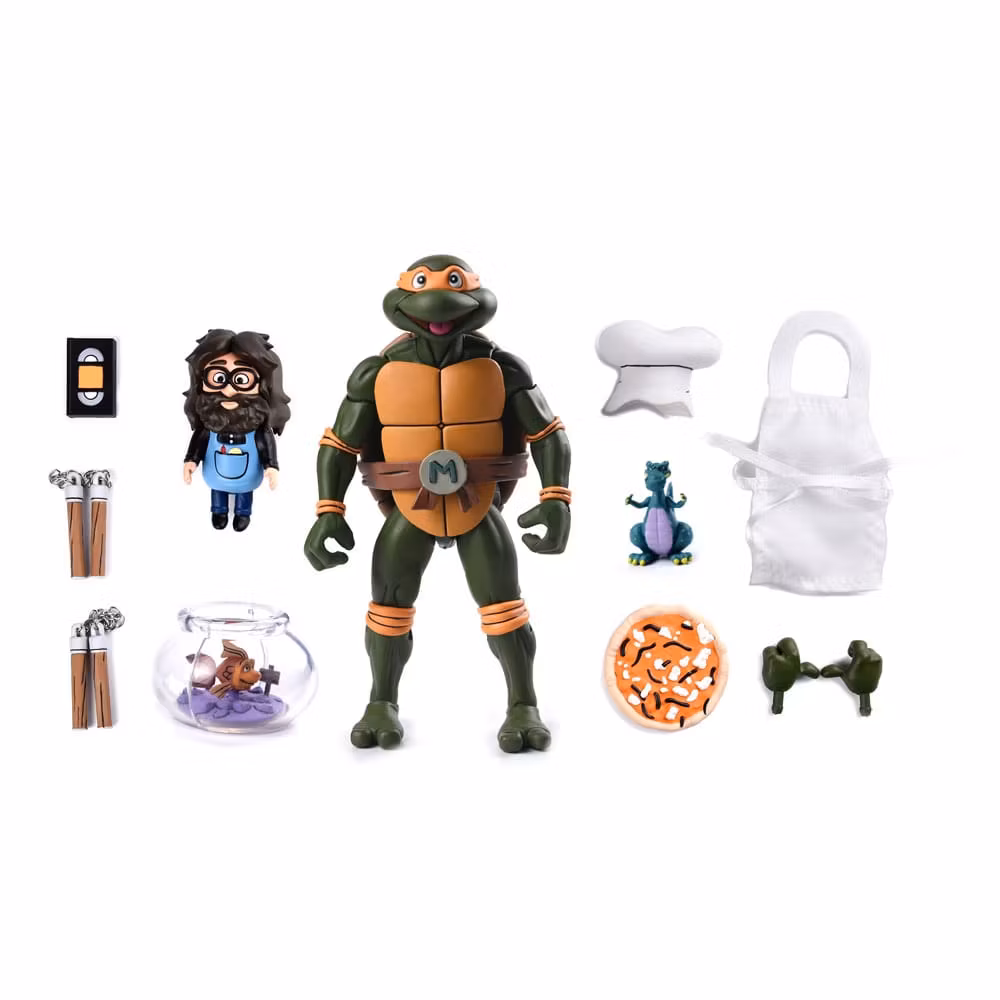 TMNT (Cartoon) Action Figure Ultimate Michelangelo VHS 18 cm (Totalpris 595,-)