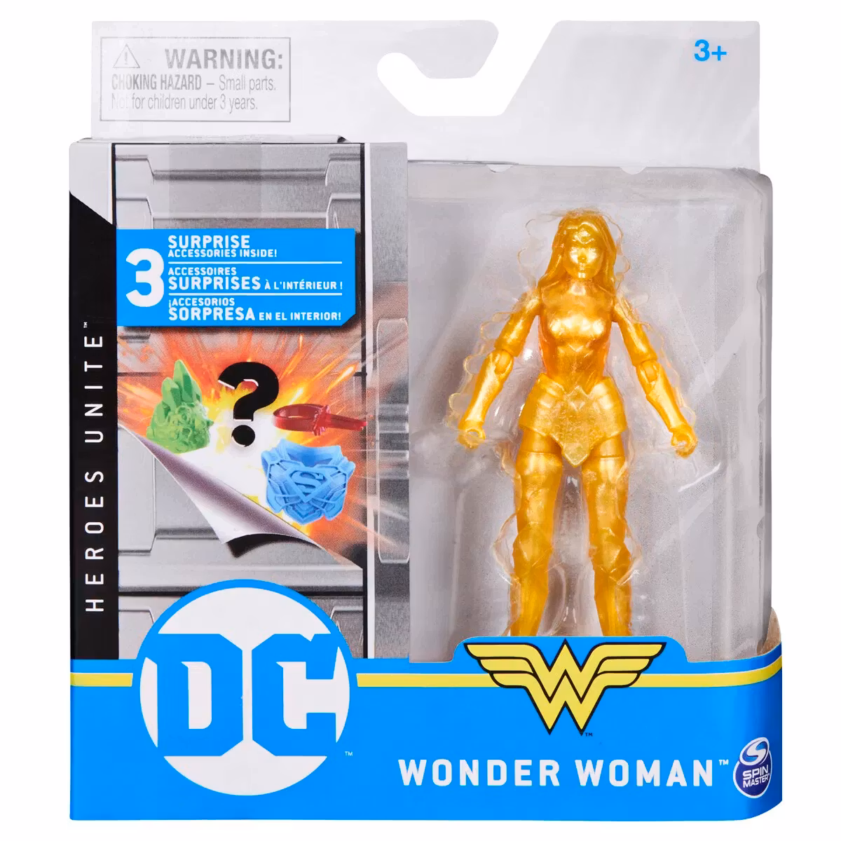 DC Basic spinmaster 10 cm Wonder Woman Gold (Rare)