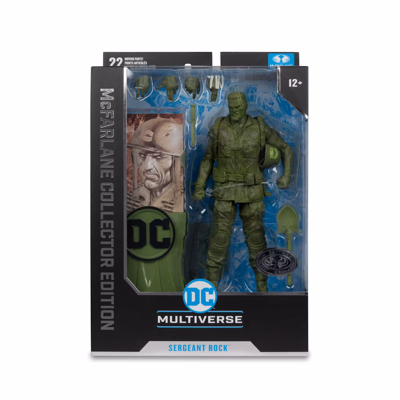 DC Multiverse collector edition 18 cm Sergeant Rock (Chase/Platinum utgave)