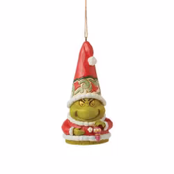 Grinch Gnome with Ornament (Hanging Ornament)