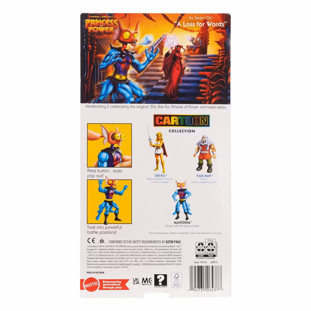 Motu Origins: Mantenna  Cartoon Collection (Løs bakplate)