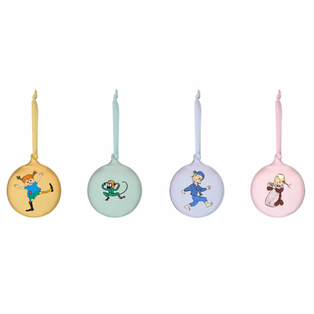Pippi og Emil Julekuler (4 pack)