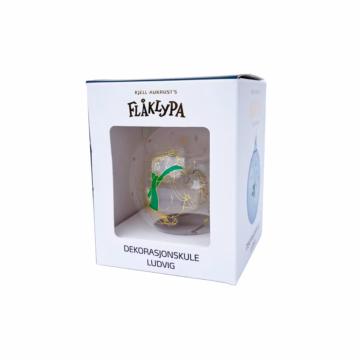 Flåklypa Julekule 7 cm - Ludvig
