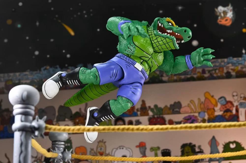 TMNT (Archie Comics) Action Figure Stump Wrestling Leatherhead 18 cm (Totalpris 649,-)