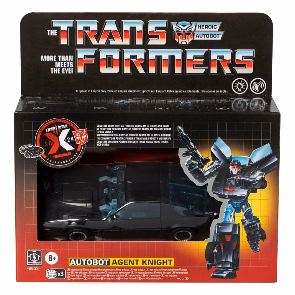 Transformers x Knight Rider Action Figure Autobot Agent Knight 16 cm (med lys og lyd)