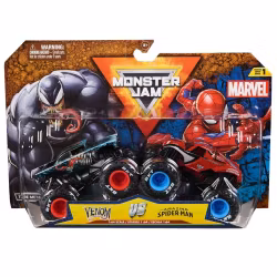 Monster Jam 1:64 Die Cast 2pk Marvel Venom vs Spiderman