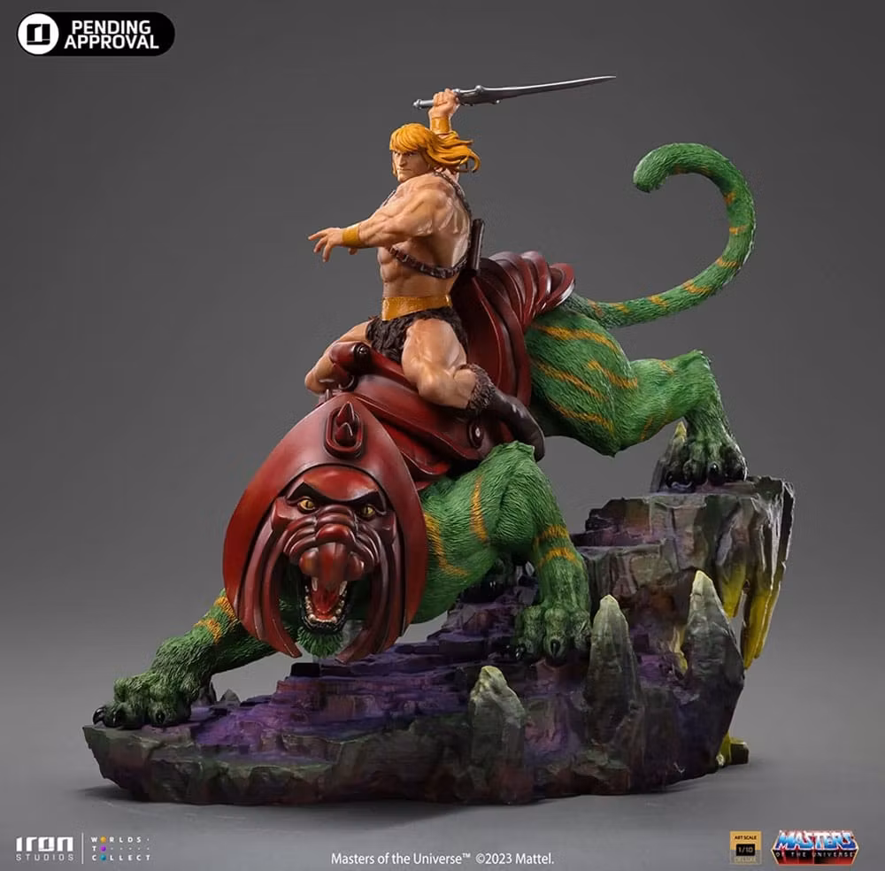 Masters of the Universe Deluxe Art Scale Statue 1/10 He-man and Battle Cat 31 cm (totalpris 7.295,-)