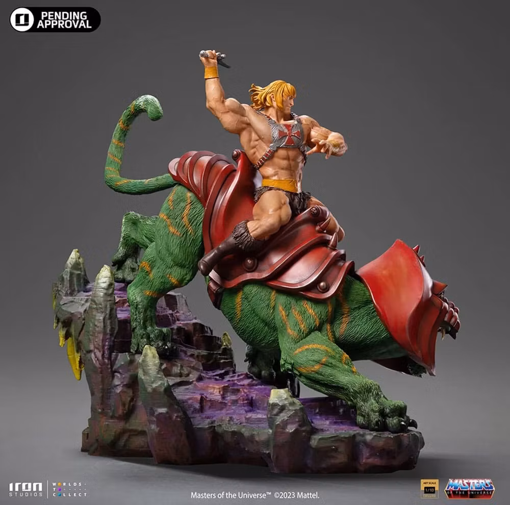 Masters of the Universe Deluxe Art Scale Statue 1/10 He-man and Battle Cat 31 cm (totalpris 7.295,-)
