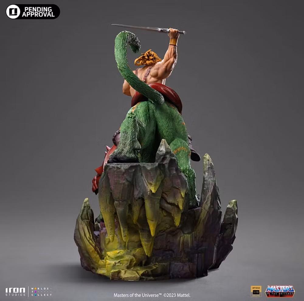 Masters of the Universe Deluxe Art Scale Statue 1/10 He-man and Battle Cat 31 cm (totalpris 7.295,-)