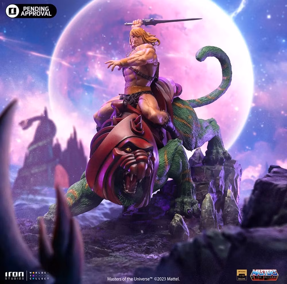 Masters of the Universe Deluxe Art Scale Statue 1/10 He-man and Battle Cat 31 cm (totalpris 7.295,-)