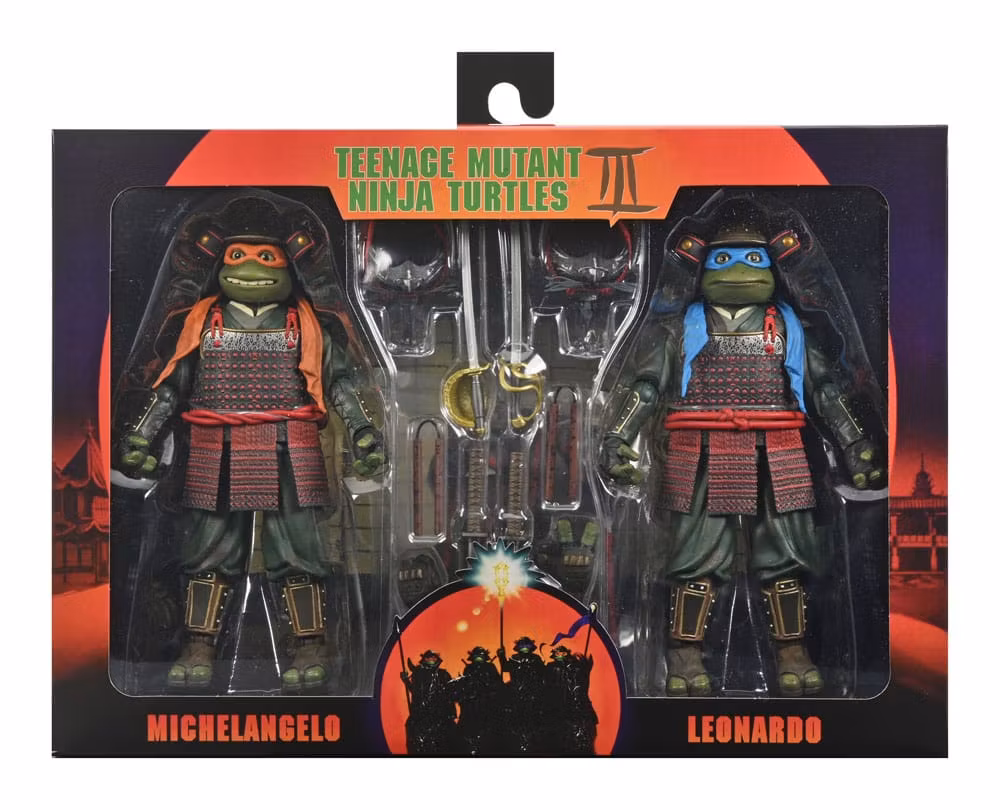 Teenage Mutant Ninja Turtles III Action Figure 2-Pack Leonardo & Michelangelo 18 cm (Totalpris 1.295,-)