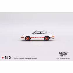 MINI GT 1:64 Porsche 911 Carrera RS 2.7 Grand Prix White with Red Livery