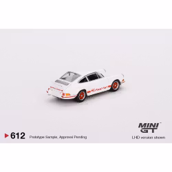 MINI GT 1:64 Porsche 911 Carrera RS 2.7 Grand Prix White with Red Livery