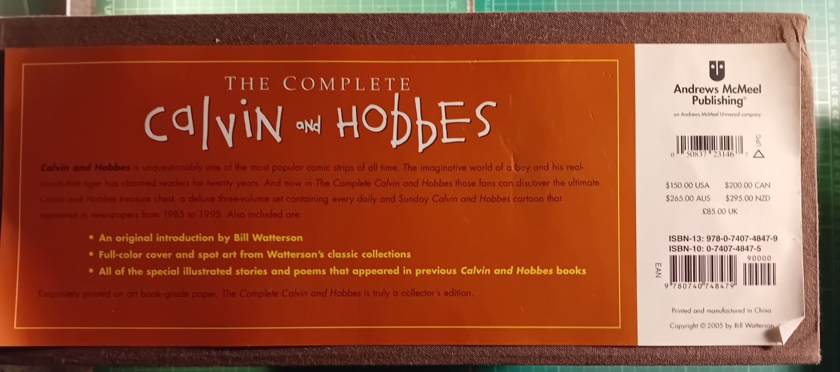 The Complete Calvin and Hobbes by Bill Watterson Hardcover Book (USA) Førsteutgave