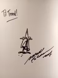 Gnom (Mads Eriksen) signert med tegning side 2