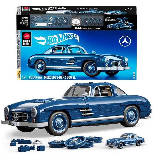 Mattel Brick Shop Hot Wheels Premium Mercedes-Benz 300 SL (Totalpris 1.995,-)