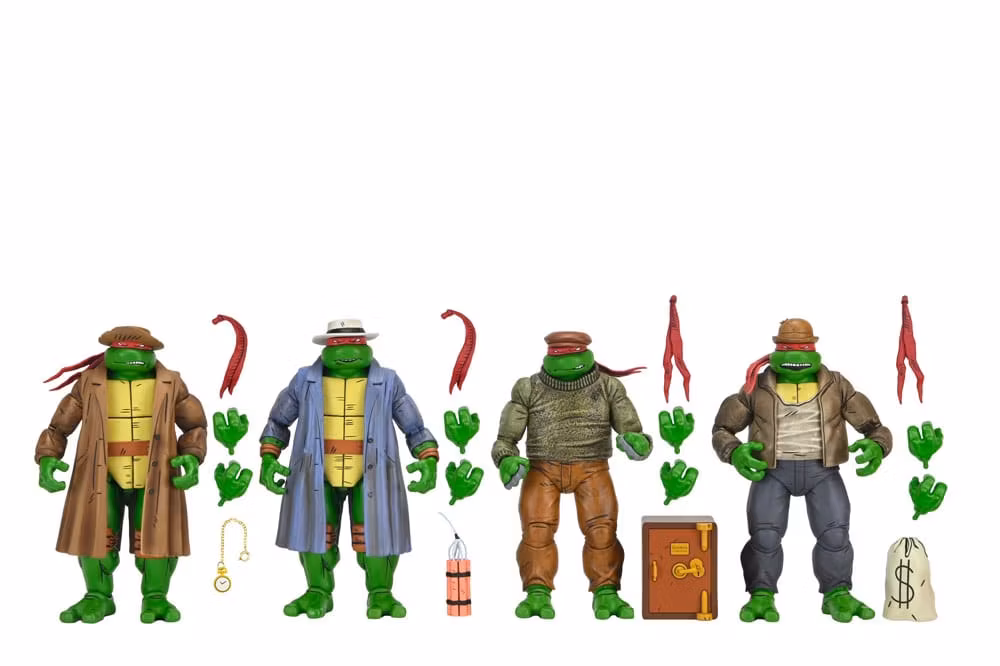 Teenage Mutant Ninja Turtles Action Figure 4 Pack Gangster Turtles 18 cm (Totalpris 2195,-)