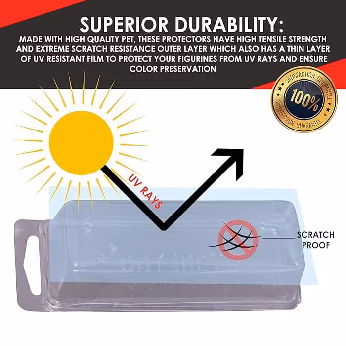 Clamshell PET Protectors 50-Pack for Action Figures (Totalpris 339,-)