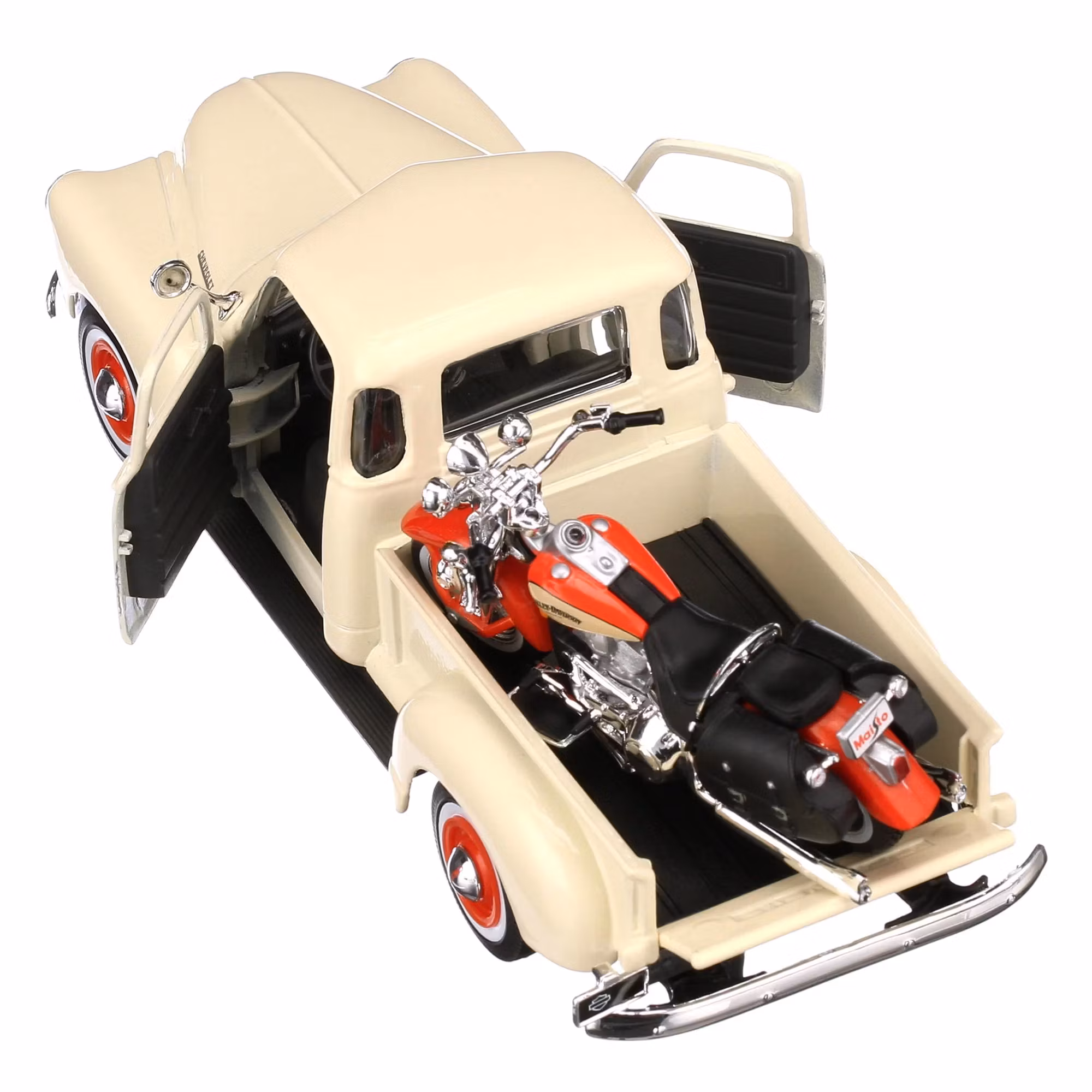 Harley-Davidson 1:24 Chevy 3100 + 1:25 FLSTS Heritage Springer