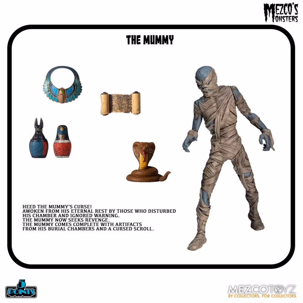Mezco's Monsters 5 Points Action Figures Tower of Fear Deluxe Set 45cm
