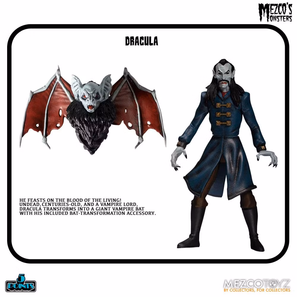 Mezco's Monsters 5 Points Action Figures Tower of Fear Deluxe Set 45cm