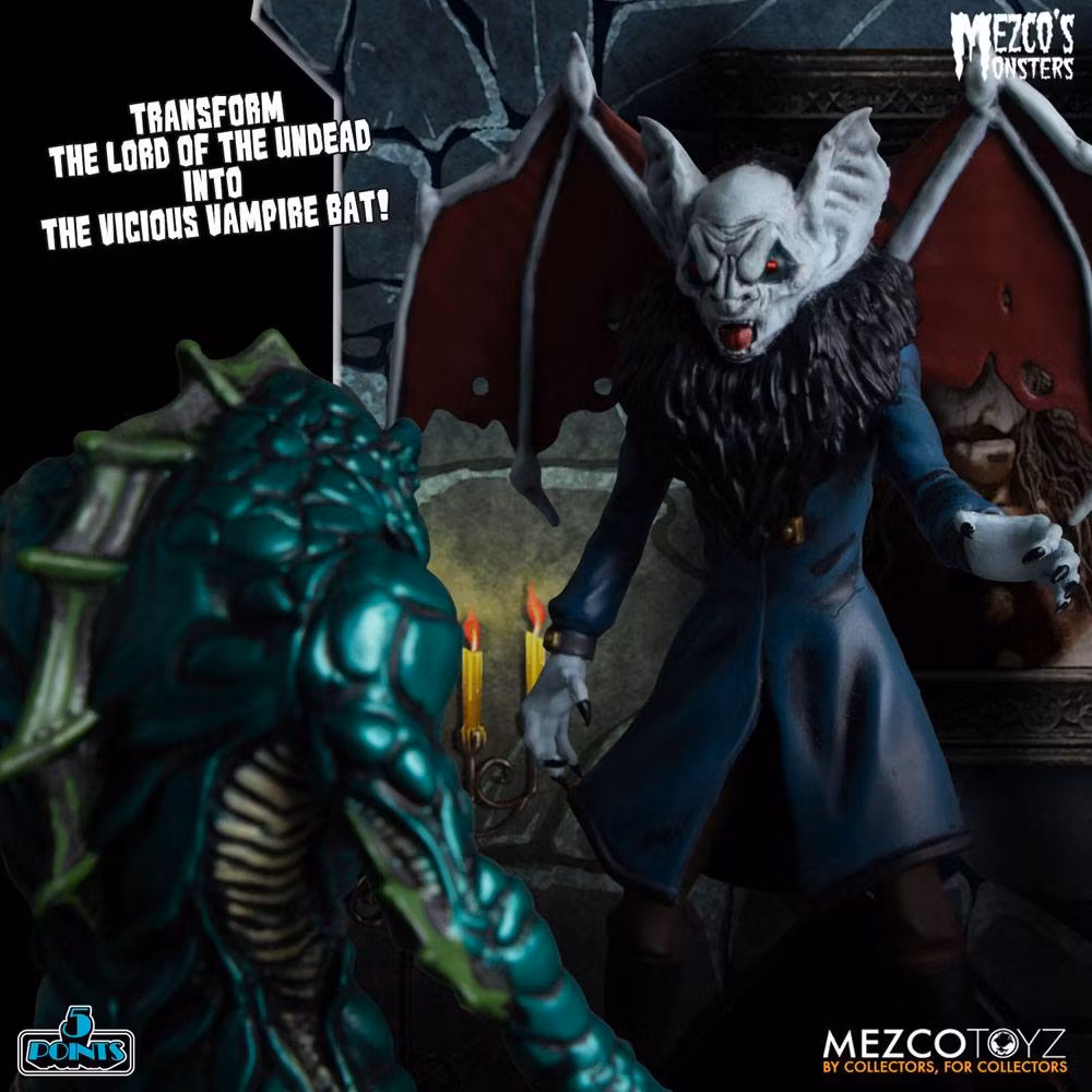 Mezco's Monsters 5 Points Action Figures Tower of Fear Deluxe Set 45cm
