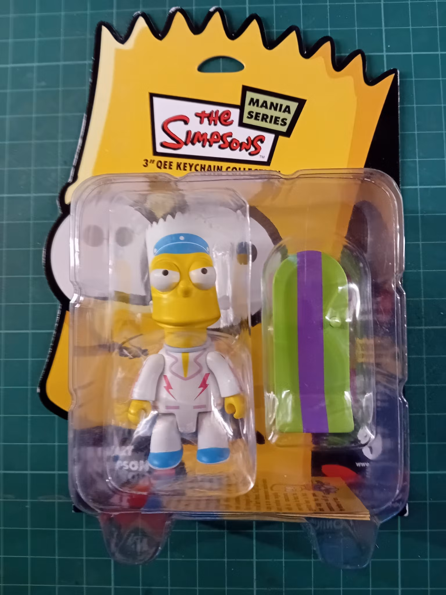 The Simpsons Mania series nøkkelring: Bart m/skateboard