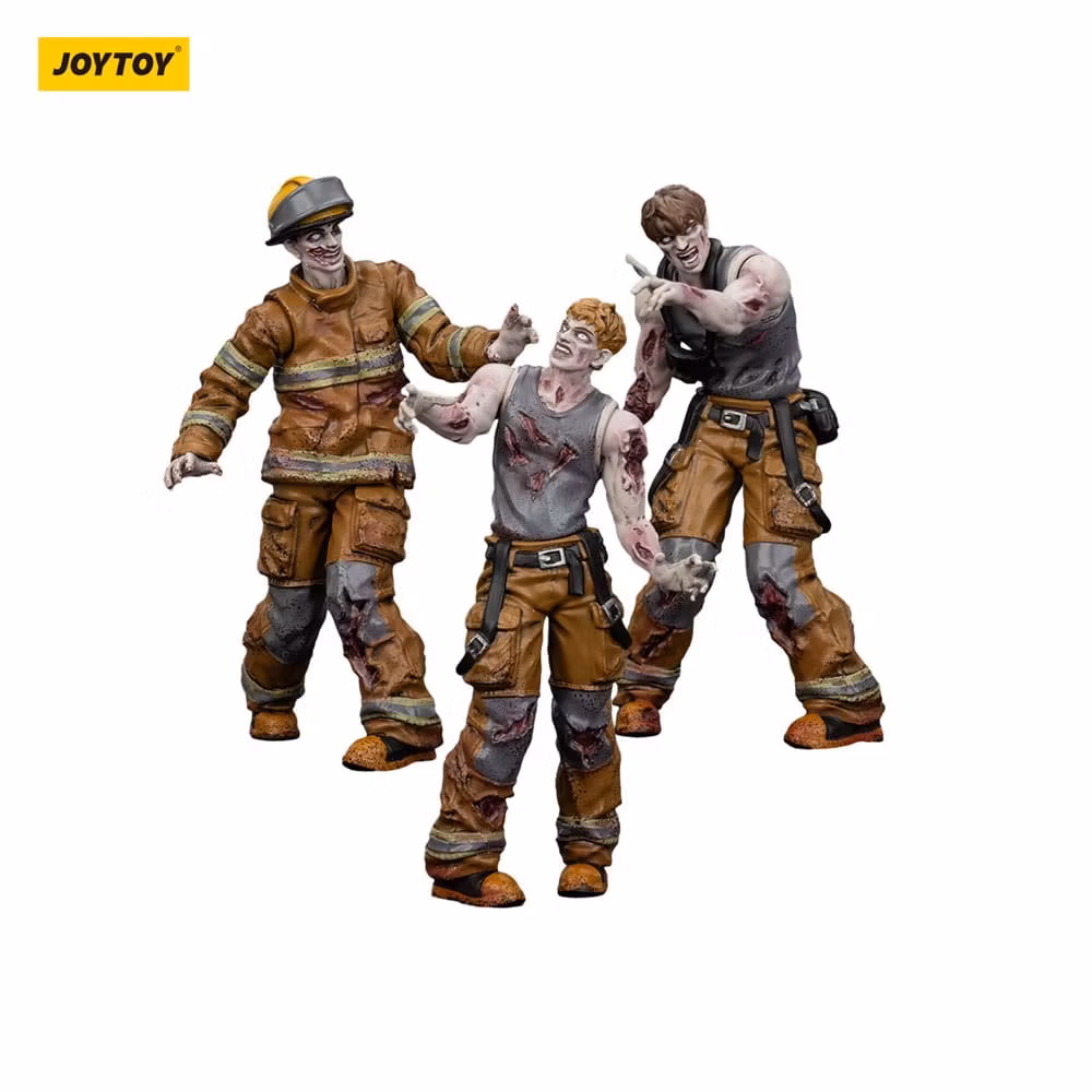 Zombie Dark Source Action Figures 3-Pack Firefighters 8 cm (Totalpris 219,-)