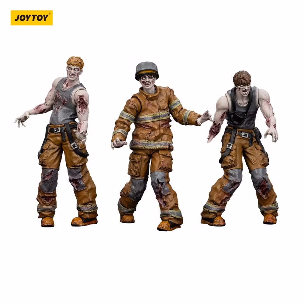Zombie Dark Source Action Figures 3-Pack Firefighters 8 cm (Totalpris 219,-)