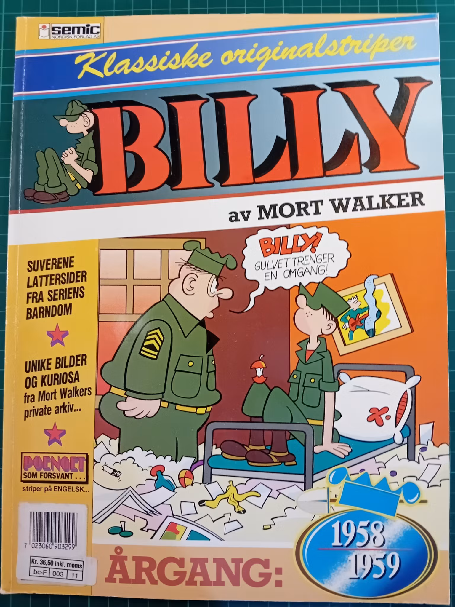Billy : Klassiske originalstriper 1958/59