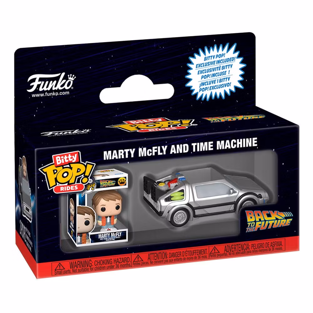 Back to the Future (Tilbake til fremtiden) Bitty POP! Rides Vinyl Figure Marty McFly and Time Machine
