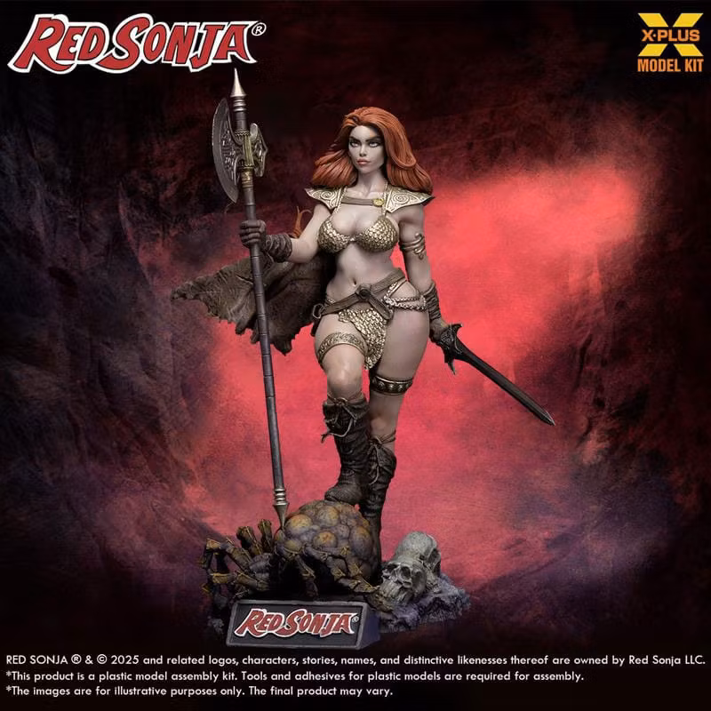 Red Sonja Plast byggesett 1/8 Red Sonja reissue 27 cm (Totalpris 898,-)