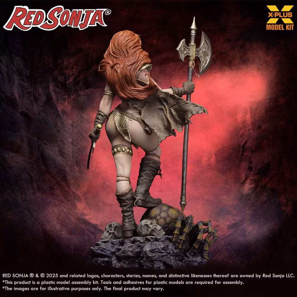 Red Sonja Plast byggesett 1/8 Red Sonja reissue 27 cm (Totalpris 898,-)