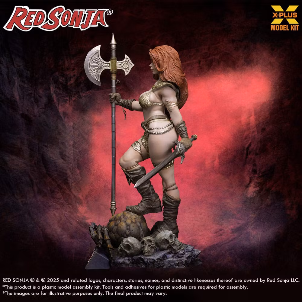 Red Sonja Plast byggesett 1/8 Red Sonja reissue 27 cm (Totalpris 898,-)