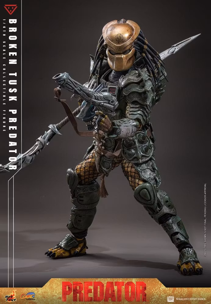 Alien vs. Predator Comic Masterpiece Action Figure 1/6 Broken Tusk Predator 35 cm (Totalpris 4.295,-)