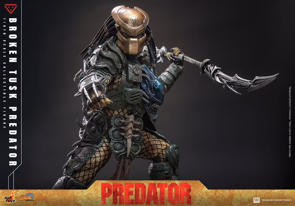 Alien vs. Predator Comic Masterpiece Action Figure 1/6 Broken Tusk Predator 35 cm (Totalpris 4.295,-)