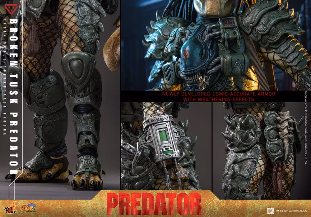 Alien vs. Predator Comic Masterpiece Action Figure 1/6 Broken Tusk Predator 35 cm (Totalpris 4.295,-)