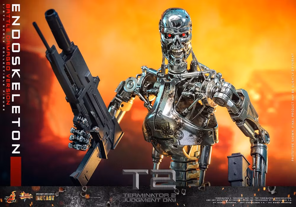 Terminator 2: Judgment Day Movie Masterpiece Action Figure 1/6 Endoskeleton (Battle Damaged Version) 31 cm (Totalpris 5.295,-)