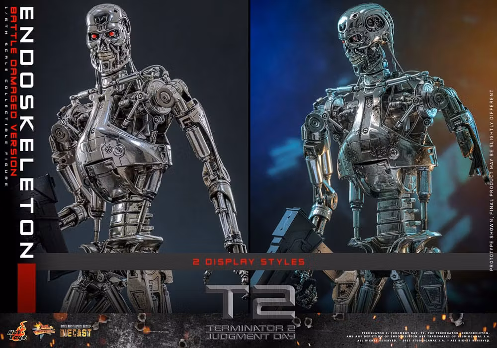 Terminator 2: Judgment Day Movie Masterpiece Action Figure 1/6 Endoskeleton (Battle Damaged Version) 31 cm (Totalpris 5.295,-)