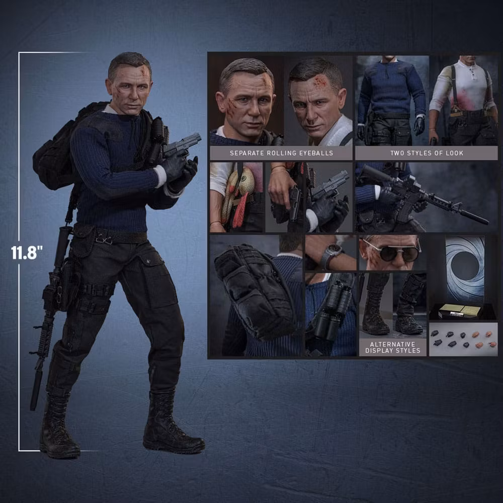 James Bond No Time To Die Movie Masterpiece Action Figure 1/6 (Commando Outfit) (Totalpris 4.995,-)