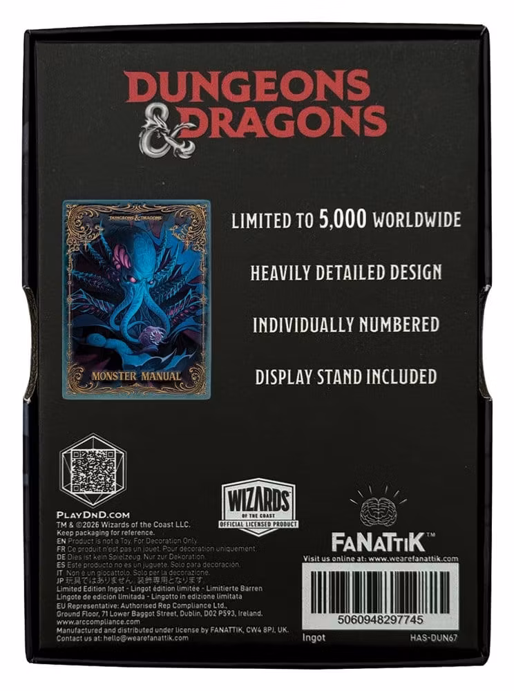 Dungeons & Dragons Ingot Monster Manual Alternate Cover Limited Edition (totalpris 259,-)