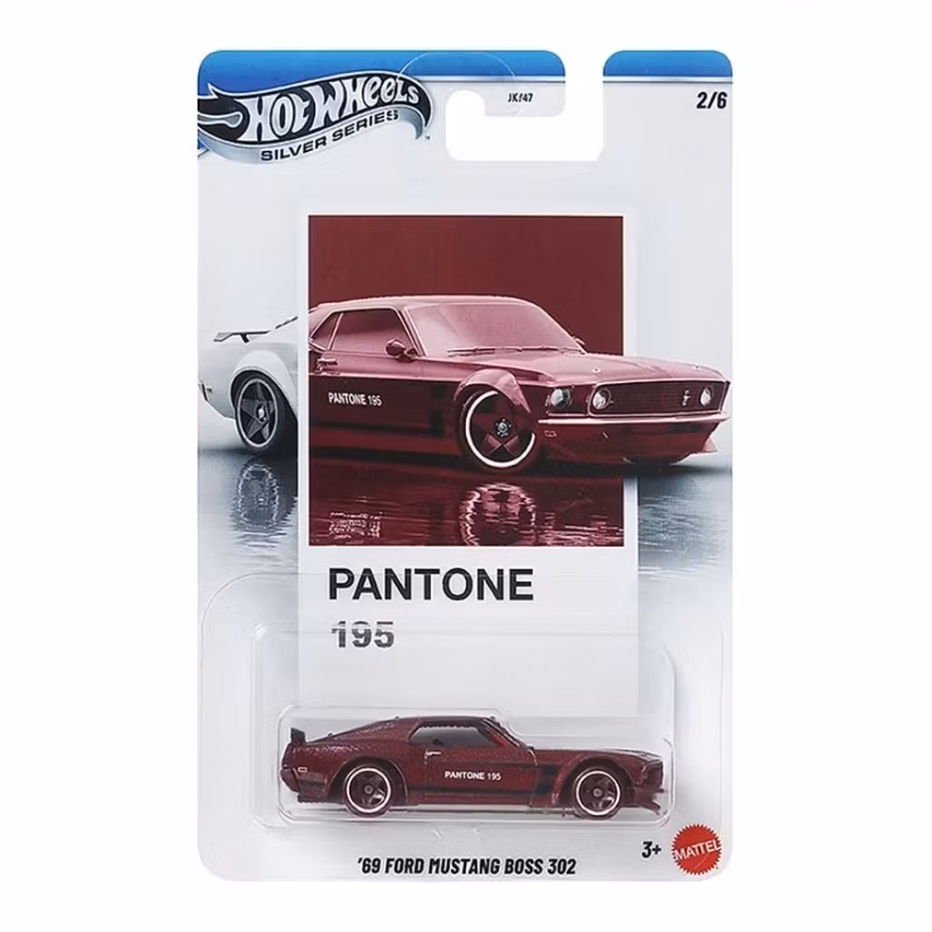 Silver series Pantone 195 Ford Mustang Boss 302 1969
