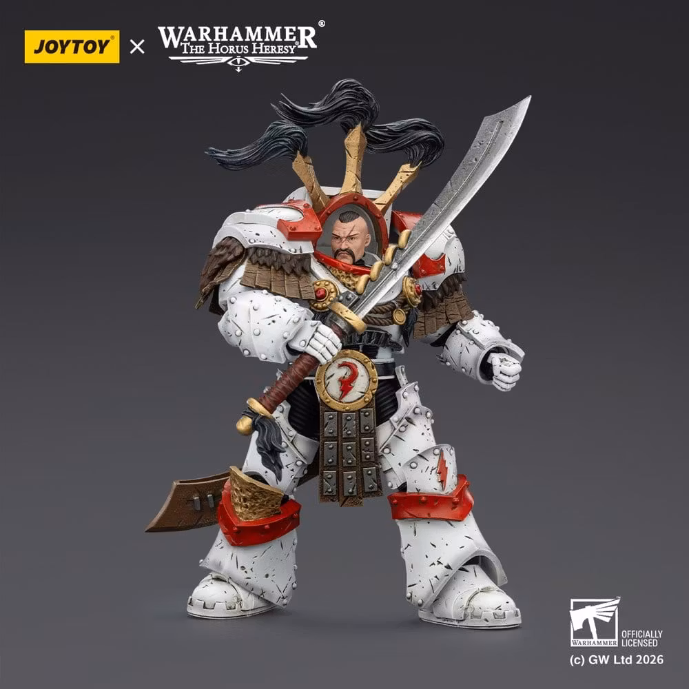 Warhammer 40,000 Action Figure White Scars Legion Praetor in Cataphractii Terminator Armour with Cyber Hawk Chogorian sword and combi-melta 14 cm (Totalpris 798,-)