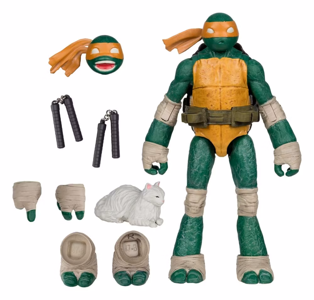 Teenage Mutant Ninja Turtles Page Punchers Action Figure Michelangelo 13 cm m/tegneseriehefte