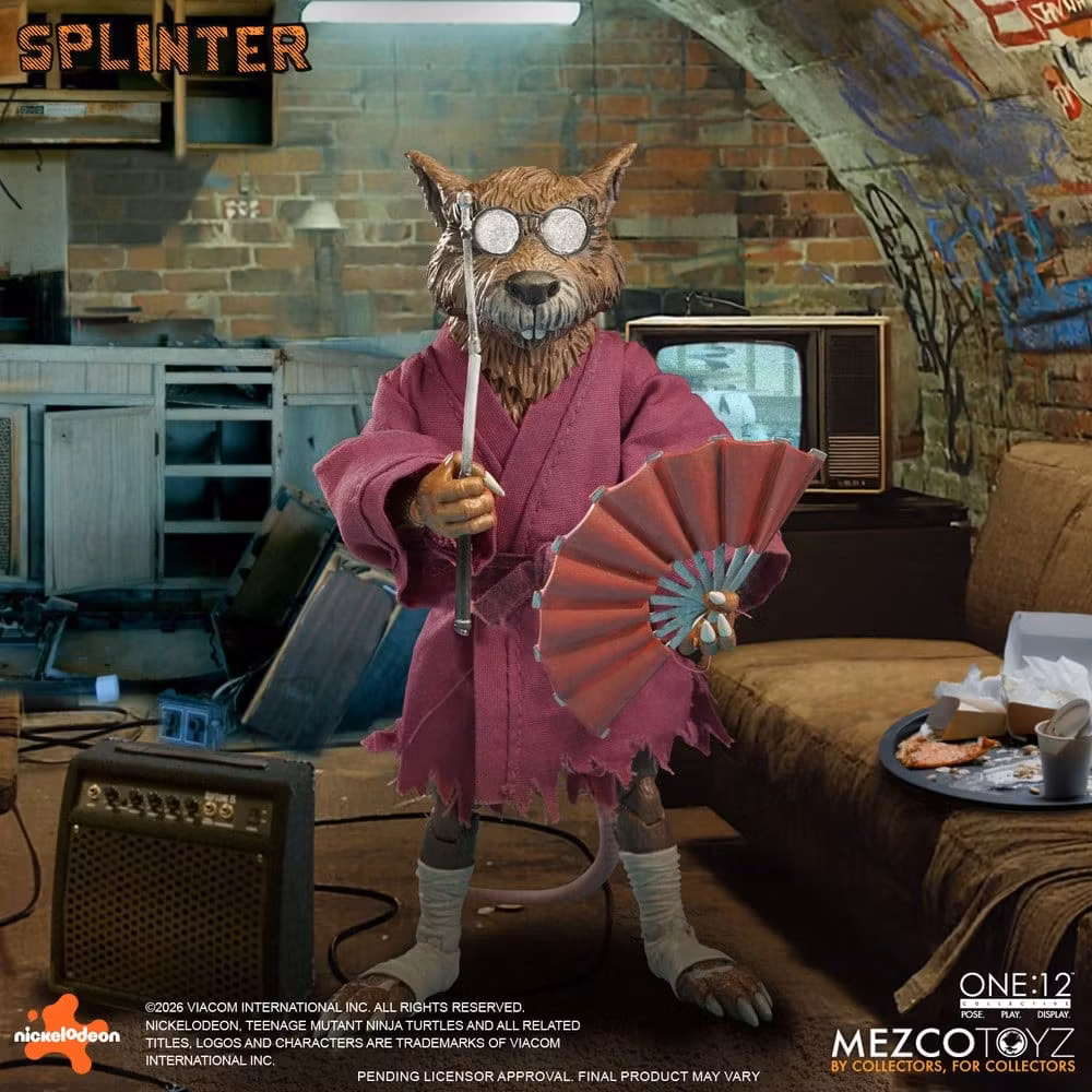 Teenage Mutant Ninja Turtles One:12 Collective Action Figure 1/12 Splinter 17 cm (Totalpris 1995,-)