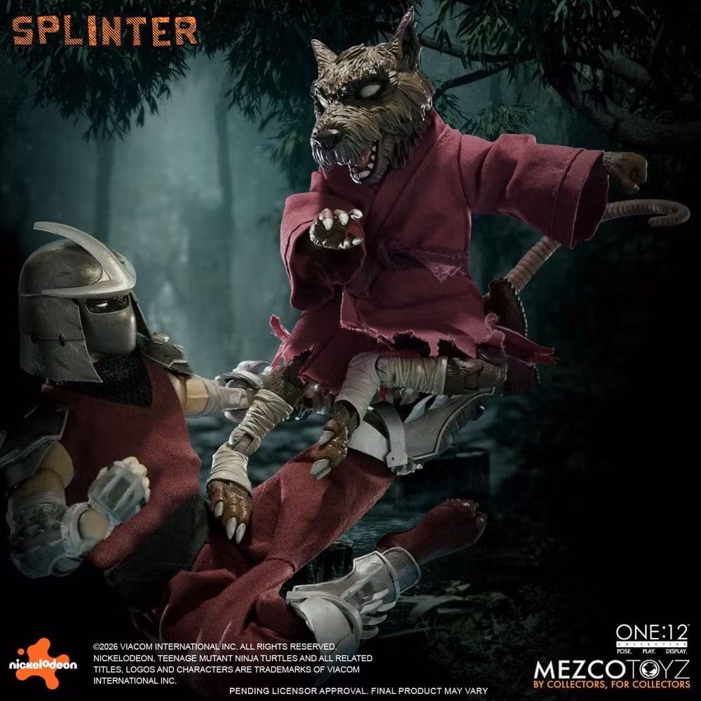 Teenage Mutant Ninja Turtles One:12 Collective Action Figure 1/12 Splinter 17 cm (Totalpris 1995,-)