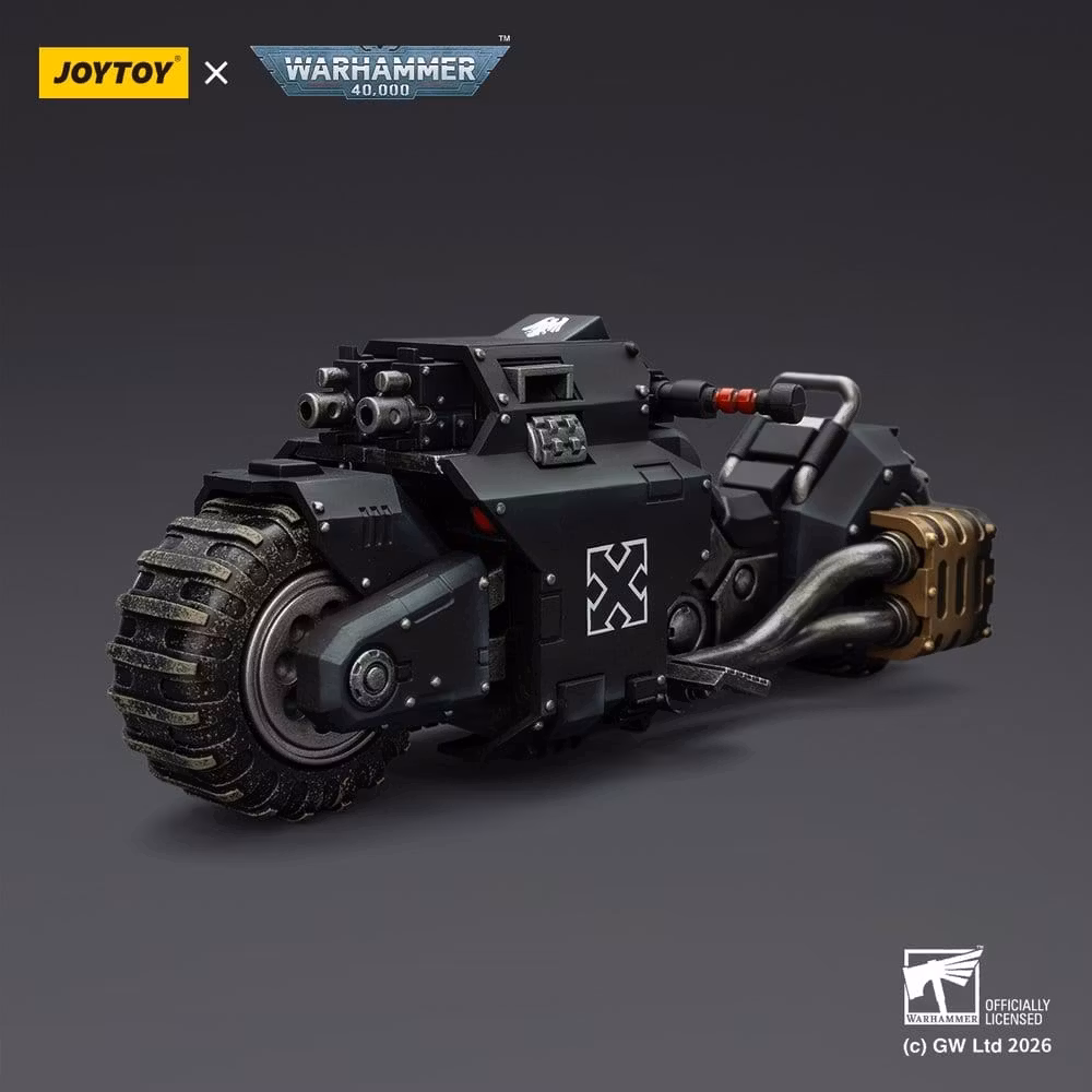 Warhammer 40,000 Raider-pattern Combat Bike Raven Guard with twin-linked bolt rifles 22 cm (Totalpris 459,-)