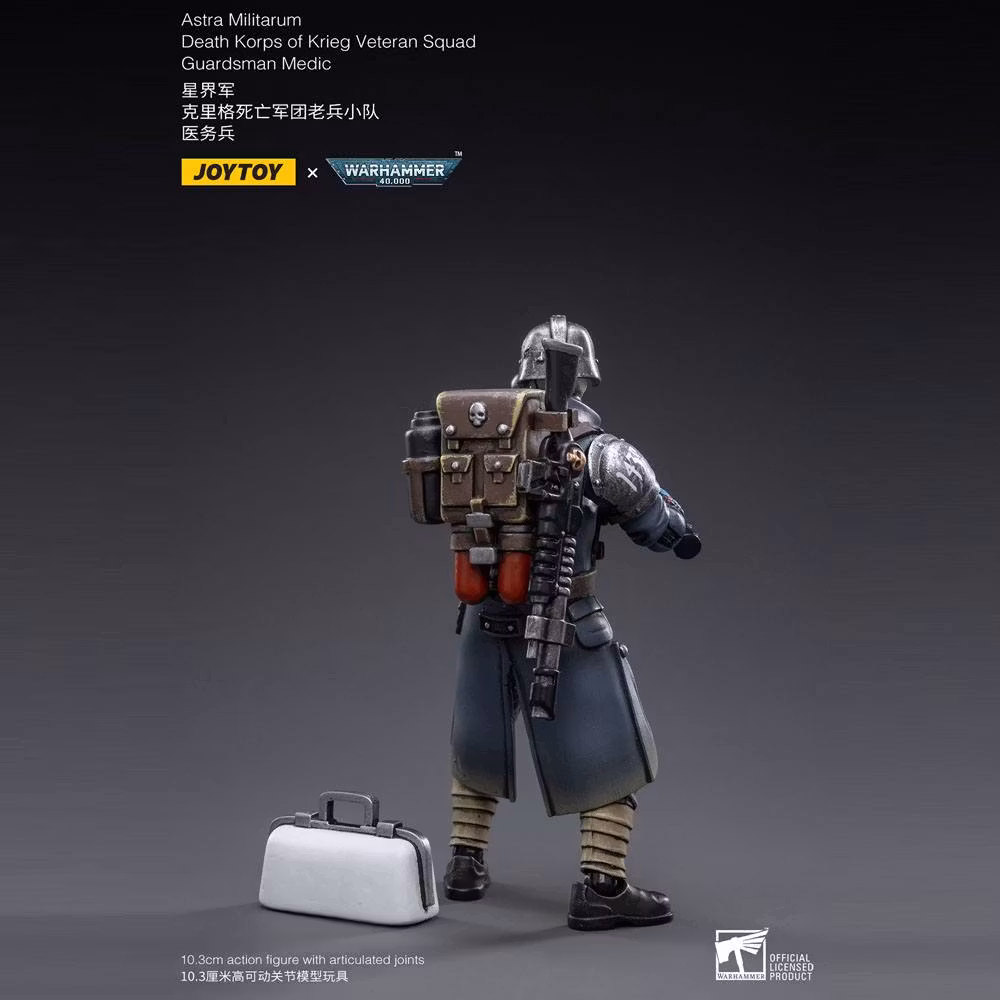 Warhammer 40k Action Figure 1/18 Death Korps of Krieg Veteran Squad Guardsman Medic 10 cm (Totalpris 429,-)