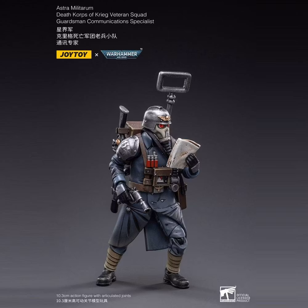 Warhammer 40k Action Figure 1/18 Death Korps of Krieg Veteran Squad Guardsman Communications Specialist 10 cm (Totalpris 429,-)